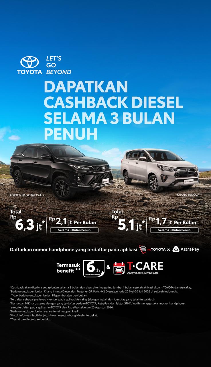 Promo Toyota Bekasi bunga 0 persen dan diskon maksimal
